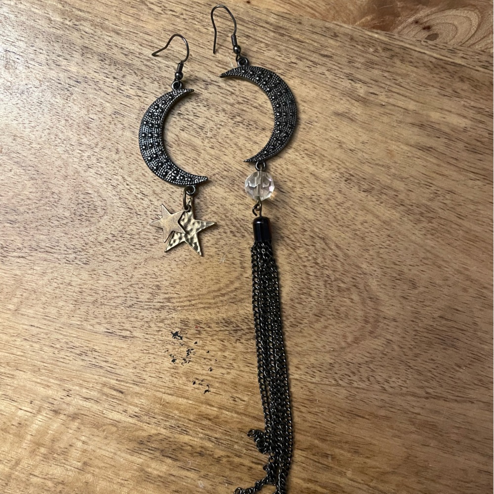 Free People Elegant Crescent Moon and Star Earrings (bought in 2012)